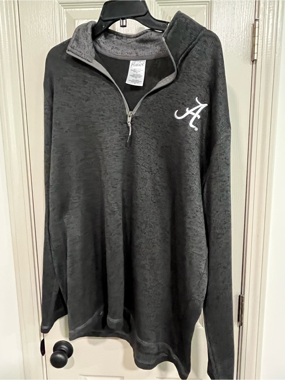 Hanes Dark Gray Quarter-Zip Pullover